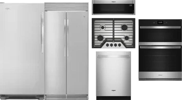 6 Piece Package Includes Refrigerator, Freezer, Cooktop, Wall Oven, Microwave And Dishwasher