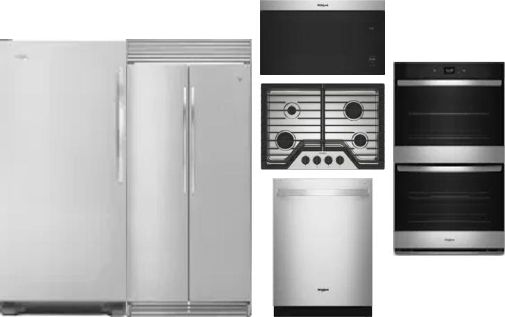 6 Piece Package Includes Refrigerator, Freezer, Cooktop, Wall Oven, Microwave And Dishwasher
