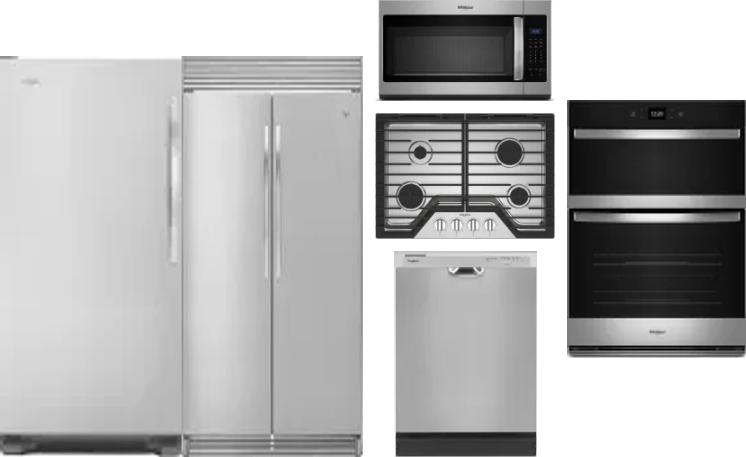 6 Piece Package Includes Refrigerator, Freezer, Cooktop, Wall Oven, Microwave And Dishwasher