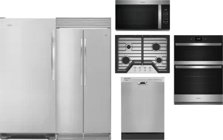 6 Piece Package Includes Refrigerator, Freezer, Cooktop, Wall Oven, Microwave And Dishwasher