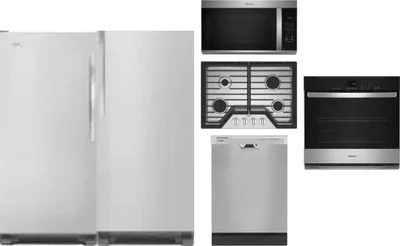6 Piece Package Includes Refrigerator, Freezer, Cooktop, Wall Oven, Microwave And Dishwasher