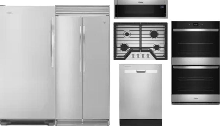 6 Piece Package Includes Refrigerator, Freezer, Cooktop, Wall Oven, Microwave And Dishwasher