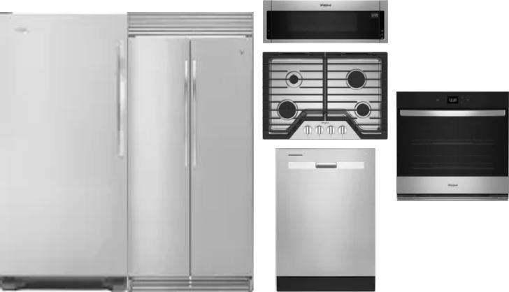 6 Piece Package Includes Refrigerator, Freezer, Cooktop, Wall Oven, Microwave And Dishwasher