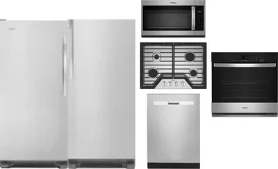 6 Piece Package Includes Refrigerator, Freezer, Cooktop, Wall Oven, Microwave And Dishwasher