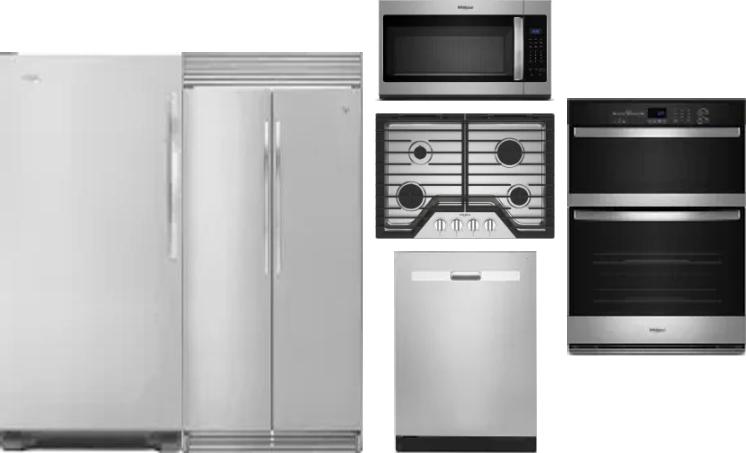 6 Piece Package Includes Refrigerator, Freezer, Cooktop, Wall Oven, Microwave And Dishwasher