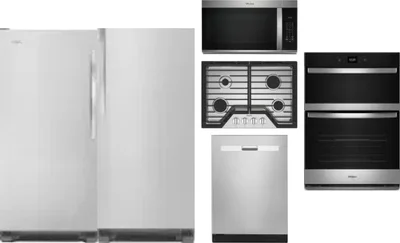 6 Piece Package Includes Refrigerator, Freezer, Cooktop, Wall Oven, Microwave And Dishwasher