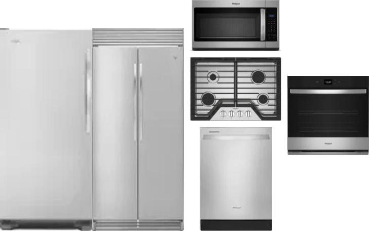 6 Piece Package Includes Refrigerator, Freezer, Cooktop, Wall Oven, Microwave And Dishwasher