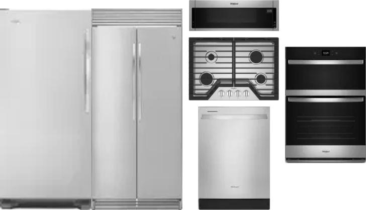 6 Piece Package Includes Refrigerator, Freezer, Cooktop, Wall Oven, Microwave And Dishwasher