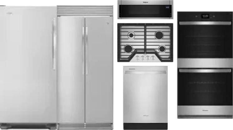 6 Piece Package Includes Refrigerator, Freezer, Cooktop, Wall Oven, Microwave And Dishwasher