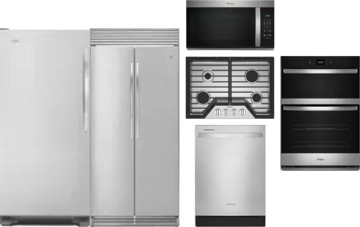 6 Piece Package Includes Refrigerator, Freezer, Cooktop, Wall Oven, Microwave And Dishwasher