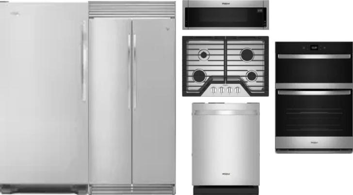 6 Piece Package Includes Refrigerator, Freezer, Cooktop, Wall Oven, Microwave And Dishwasher