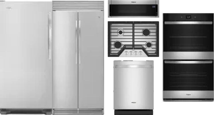 6 Piece Package Includes Refrigerator, Freezer, Cooktop, Wall Oven, Microwave And Dishwasher