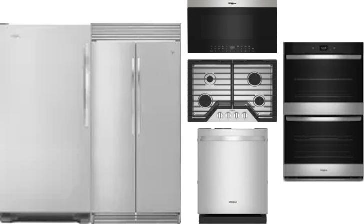 6 Piece Package Includes Refrigerator, Freezer, Cooktop, Wall Oven, Microwave And Dishwasher