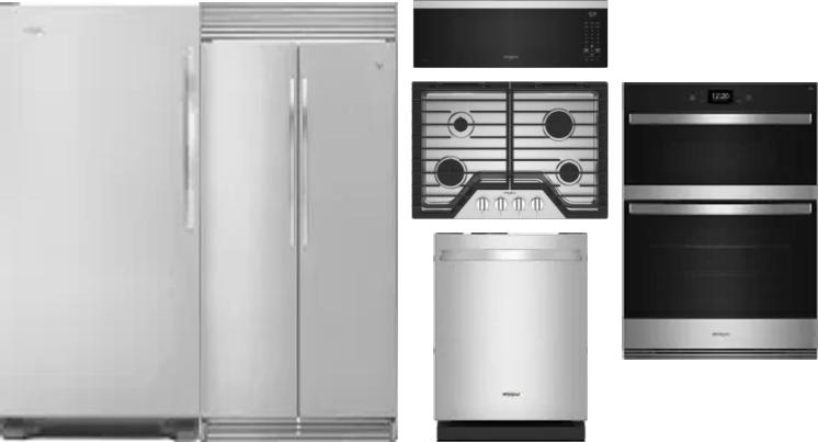 6 Piece Package Includes Refrigerator, Freezer, Cooktop, Wall Oven, Microwave And Dishwasher