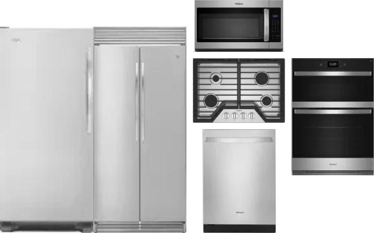 6 Piece Package Includes Refrigerator, Freezer, Cooktop, Wall Oven, Microwave And Dishwasher