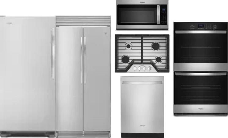 6 Piece Package Includes Refrigerator, Freezer, Cooktop, Wall Oven, Microwave And Dishwasher