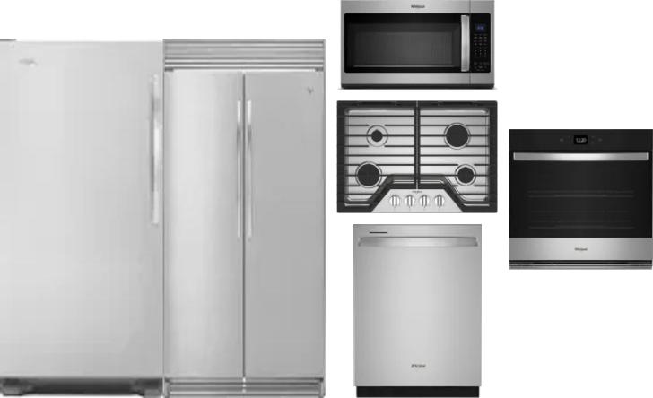 6 Piece Package Includes Refrigerator, Freezer, Cooktop, Wall Oven, Microwave And Dishwasher