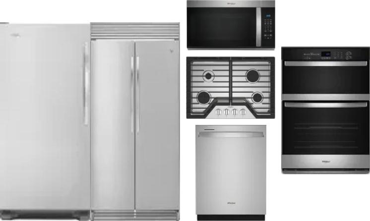 6 Piece Package Includes Refrigerator, Freezer, Cooktop, Wall Oven, Microwave And Dishwasher