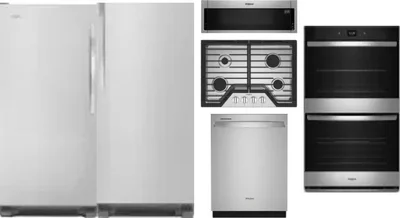 6 Piece Package Includes Refrigerator, Freezer, Cooktop, Wall Oven, Microwave And Dishwasher