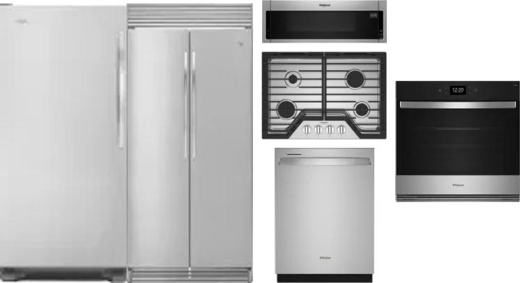 6 Piece Package Includes Refrigerator, Freezer, Cooktop, Wall Oven, Microwave And Dishwasher