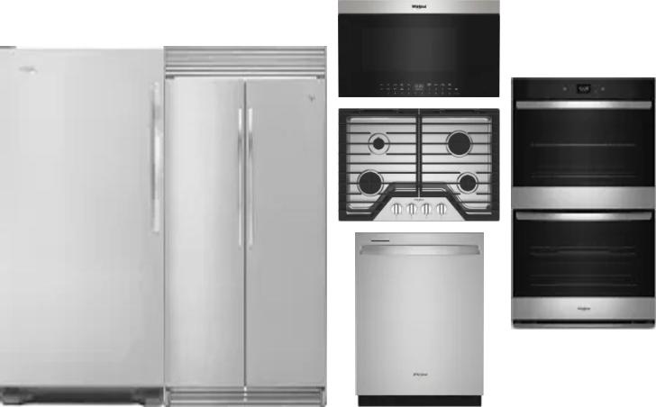 6 Piece Package Includes Refrigerator, Freezer, Cooktop, Wall Oven, Microwave And Dishwasher