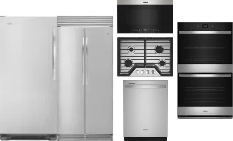 6 Piece Package Includes Refrigerator, Freezer, Cooktop, Wall Oven, Microwave And Dishwasher
