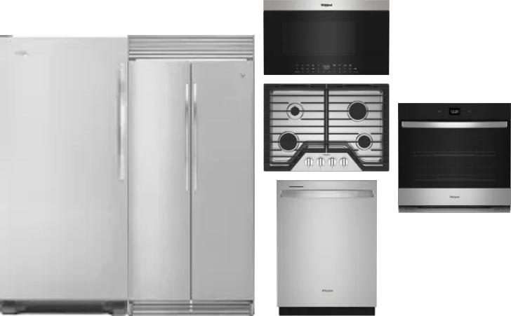 6 Piece Package Includes Refrigerator, Freezer, Cooktop, Wall Oven, Microwave And Dishwasher