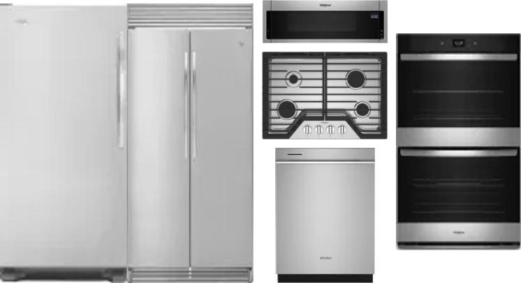 6 Piece Package Includes Refrigerator, Freezer, Cooktop, Wall Oven, Microwave And Dishwasher