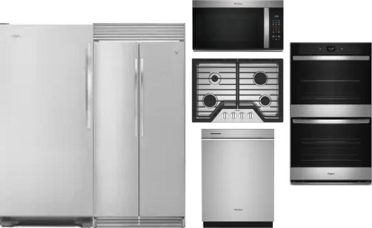 6 Piece Package Includes Refrigerator, Freezer, Cooktop, Wall Oven, Microwave And Dishwasher