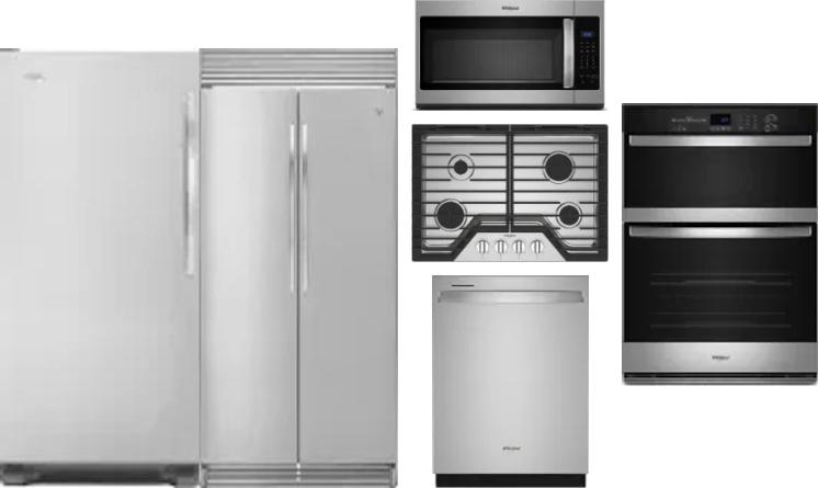 6 Piece Package Includes Refrigerator, Freezer, Cooktop, Wall Oven, Microwave And Dishwasher