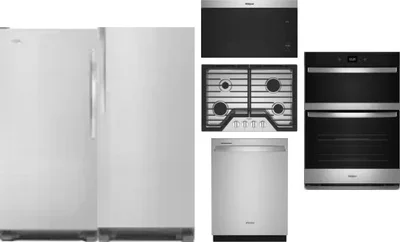 6 Piece Package Includes Refrigerator, Freezer, Cooktop, Wall Oven, Microwave And Dishwasher