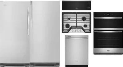 6 Piece Package Includes Refrigerator, Freezer, Cooktop, Wall Oven, Microwave And Dishwasher