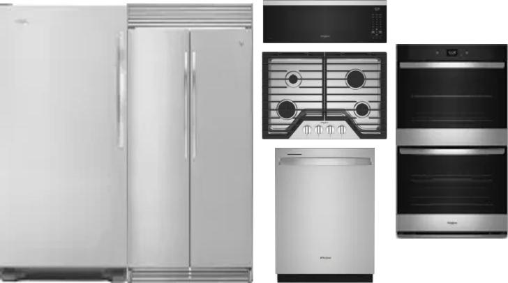 6 Piece Package Includes Refrigerator, Freezer, Cooktop, Wall Oven, Microwave And Dishwasher