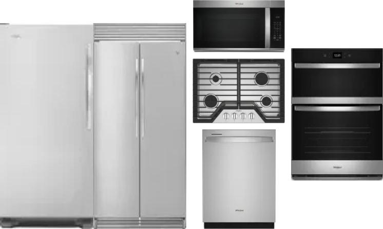 6 Piece Package Includes Refrigerator, Freezer, Cooktop, Wall Oven, Microwave And Dishwasher