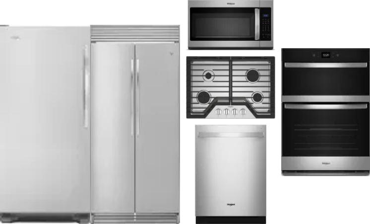 6 Piece Package Includes Refrigerator, Freezer, Cooktop, Wall Oven, Microwave And Dishwasher