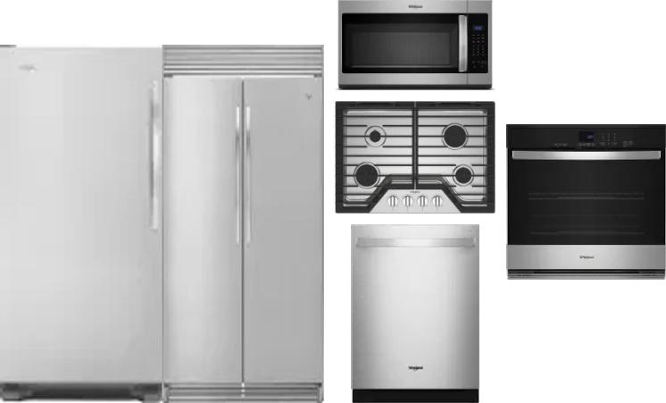 6 Piece Package Includes Refrigerator, Freezer, Cooktop, Wall Oven, Microwave And Dishwasher