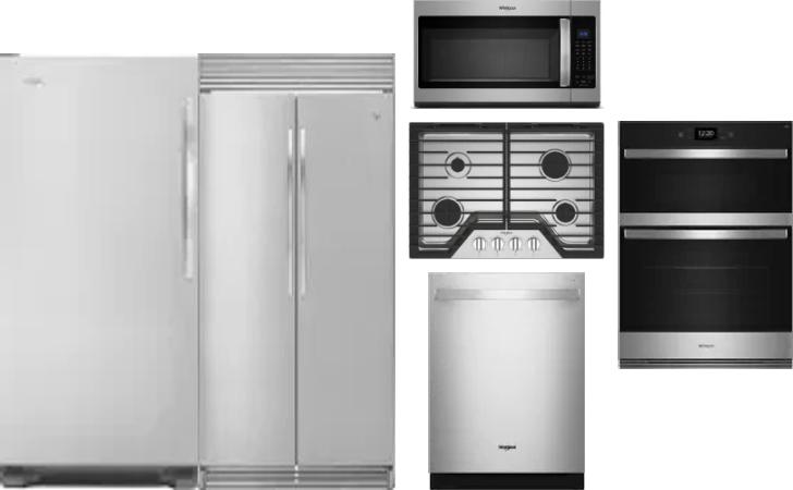 6 Piece Package Includes Refrigerator, Freezer, Cooktop, Wall Oven, Microwave And Dishwasher