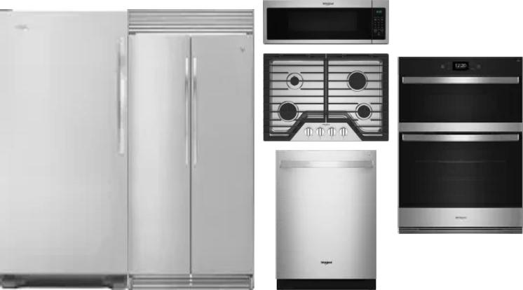 6 Piece Package Includes Refrigerator, Freezer, Cooktop, Wall Oven, Microwave And Dishwasher