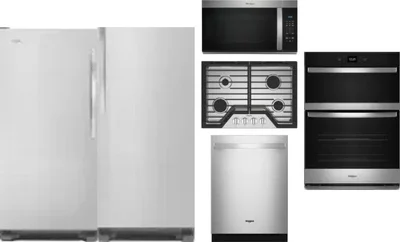 6 Piece Package Includes Refrigerator, Freezer, Cooktop, Wall Oven, Microwave And Dishwasher