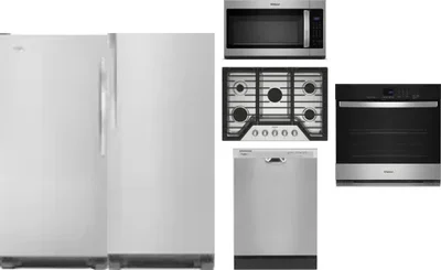 6 Piece Package Includes Refrigerator, Freezer, Cooktop, Wall Oven, Microwave And Dishwasher