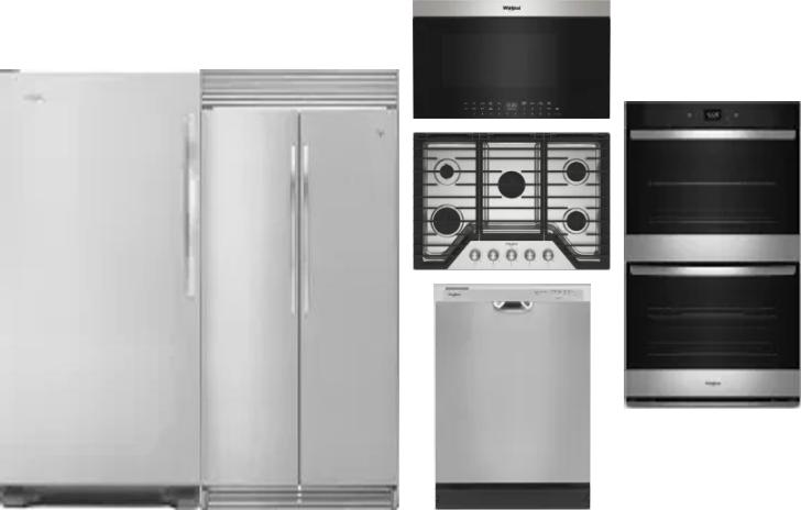 6 Piece Package Includes Refrigerator, Freezer, Cooktop, Wall Oven, Microwave And Dishwasher
