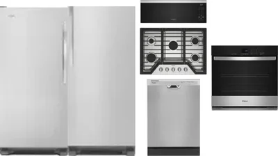 6 Piece Package Includes Refrigerator, Freezer, Cooktop, Wall Oven, Microwave And Dishwasher