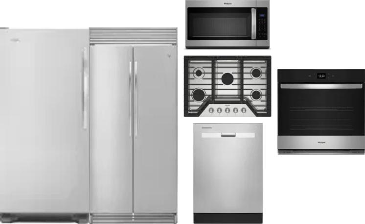 6 Piece Package Includes Refrigerator, Freezer, Cooktop, Wall Oven, Microwave And Dishwasher
