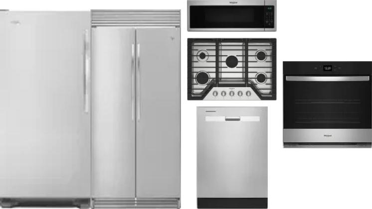 6 Piece Package Includes Refrigerator, Freezer, Cooktop, Wall Oven, Microwave And Dishwasher