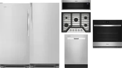 6 Piece Package Includes Refrigerator, Freezer, Cooktop, Wall Oven, Microwave And Dishwasher