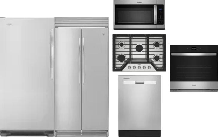 6 Piece Package Includes Refrigerator, Freezer, Cooktop, Wall Oven, Microwave And Dishwasher