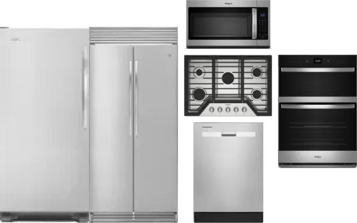 6 Piece Package Includes Refrigerator, Freezer, Cooktop, Wall Oven, Microwave And Dishwasher