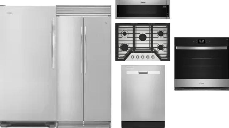 6 Piece Package Includes Refrigerator, Freezer, Cooktop, Wall Oven, Microwave And Dishwasher