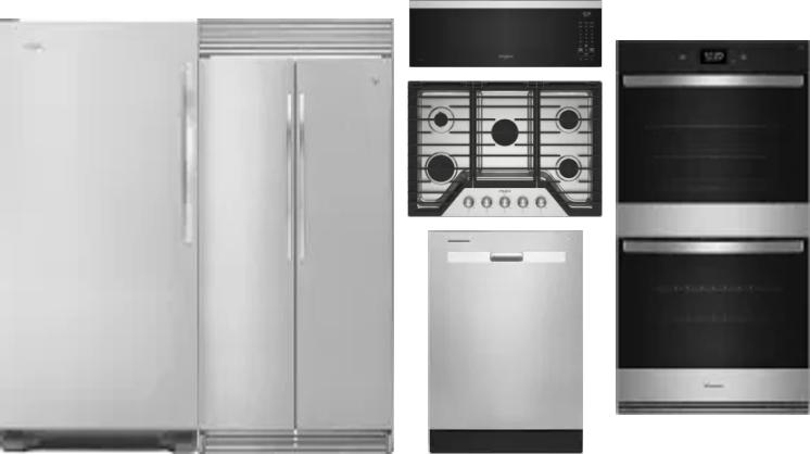 6 Piece Package Includes Refrigerator, Freezer, Cooktop, Wall Oven, Microwave And Dishwasher