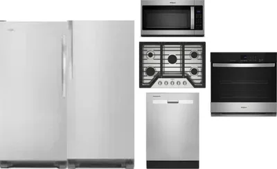 6 Piece Package Includes Refrigerator, Freezer, Cooktop, Wall Oven, Microwave And Dishwasher